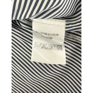 Reiss Men's Tailored Striped Long Sleeve Utility Shirt with Epaulets Size S